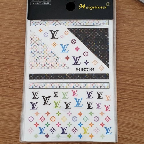 1 grande carte de stickers ongles nails art logos (491.1706)