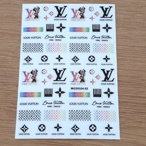 1 grande carte de stickers ongles nails art logos (491.2777)