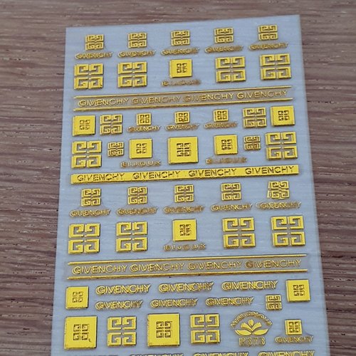 1 carte de stickers ongles nails art logos (491.6871)