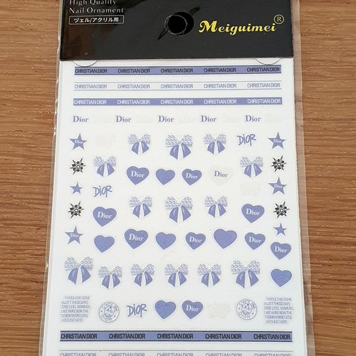 1 grande carte de stickers ongles nails art logos (491.6876)