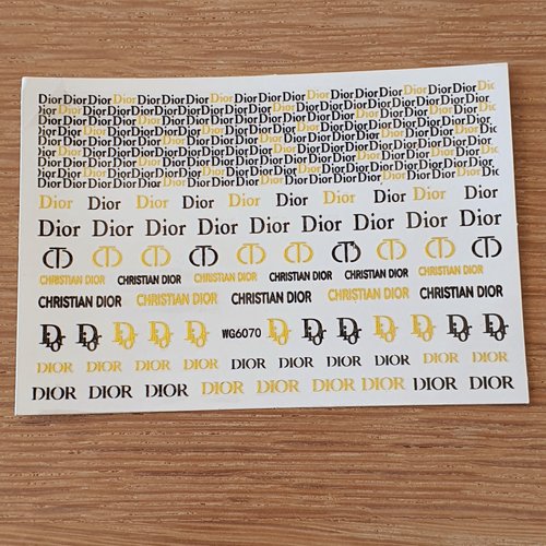 1 carte de stickers ongles nails art logos (491.7023)