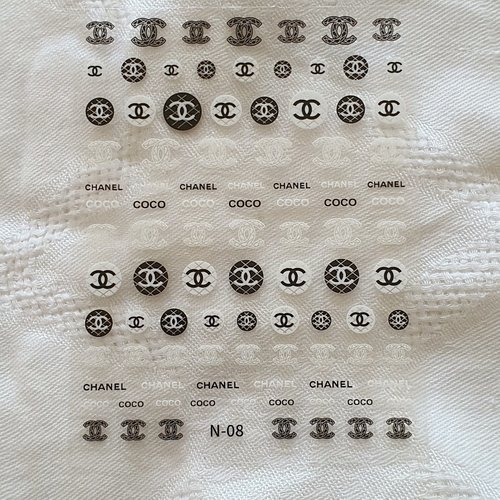 1 grande carte de stickers ongles nails art logos (491.7377)