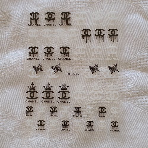 1 grande carte de stickers ongles nails art logos 491.7385)
