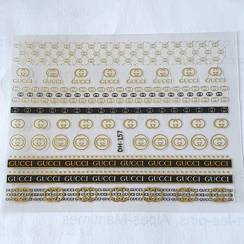 1 grande carte de stickers ongles nails art logos (492.5191)