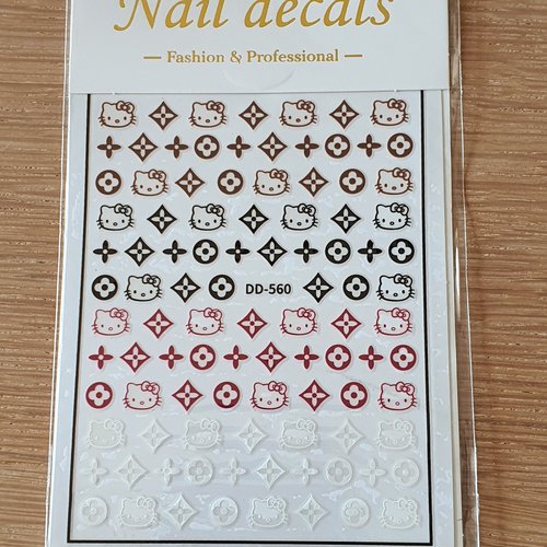 1 grande carte de stickers ongles nails art logos (492.5420)
