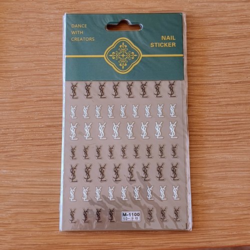 1 grande carte de stickers ongles nails art logos (492.8484)