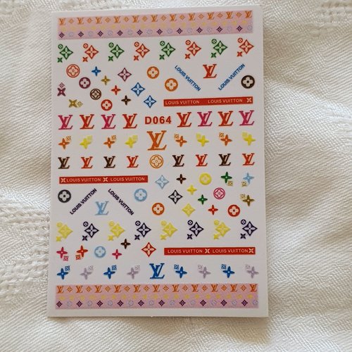 1 carte de stickers ongles nails art logos (492.9589)