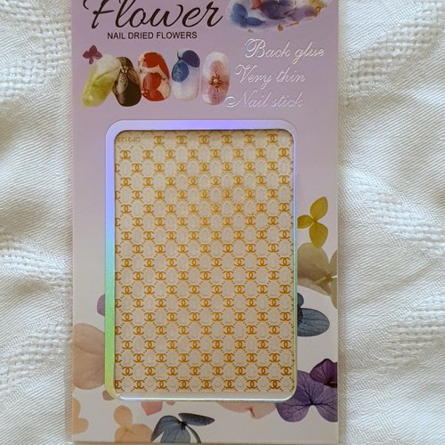 1 grande carte de stickers ongles nails art logos (492.9598)