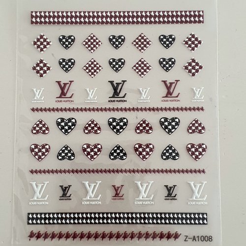 1 grande carte de stickers ongles nails art logos (493.6028)
