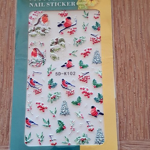 1 grande carte de stickers 5d ongles nails art (493.6232)