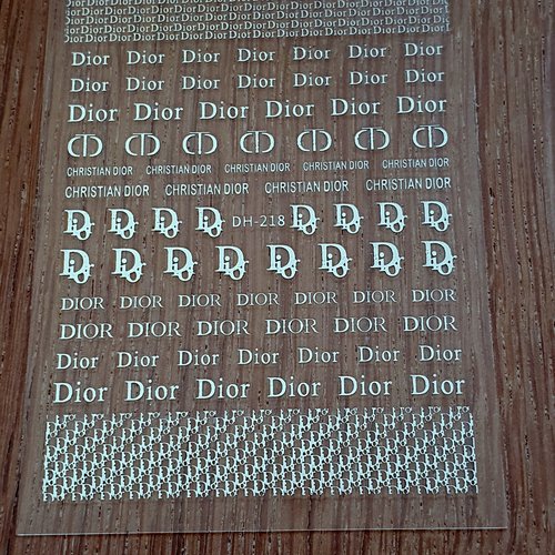 1 grande carte de stickers ongles nails art logos (493.7071)