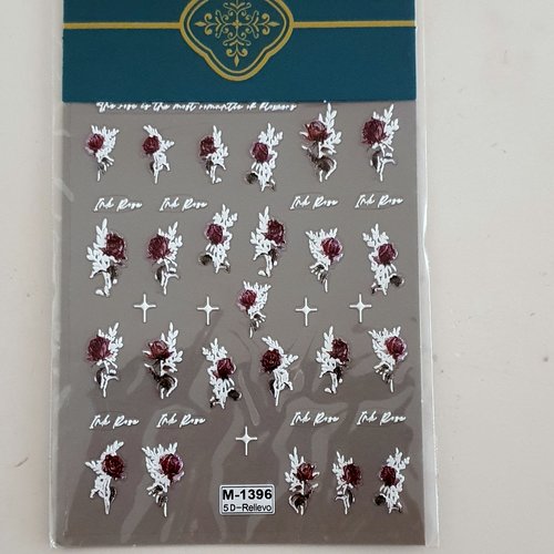 1 grande carte de stickers 5d ongles nails art logos (494.2174)