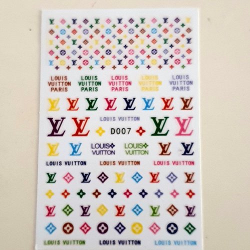 1 carte de stickers 3d ongles nails art logos (494.2906)