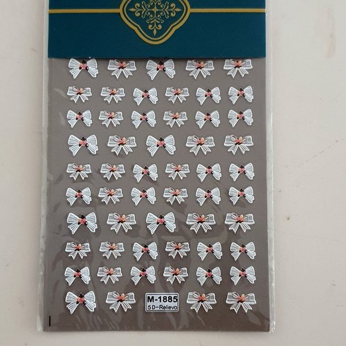1 grande carte de stickers 5d ongles nails art logos (494.5902)