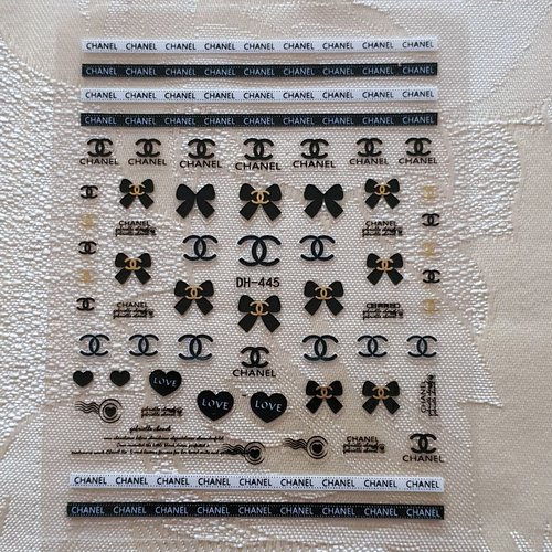 1 carte de stickers ongles nails art logos (494.7424)