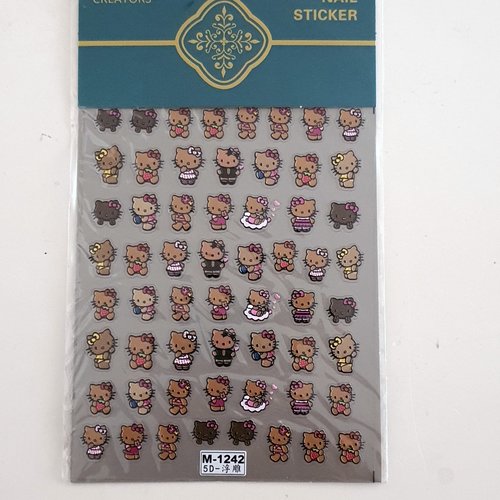 1 grande carte de stickers 5d ongles nails art logos (495.4125)