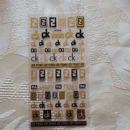 1 grande carte de stickers 5d ongles nails art logos (495.4148)