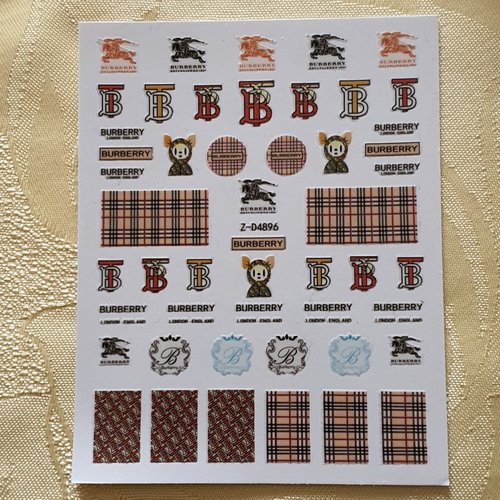 1 carte de stickers 3d ongles nails art logos (495.4215)