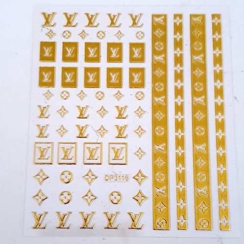 1 carte de stickers 3d ongles nails art logos (495.4219)