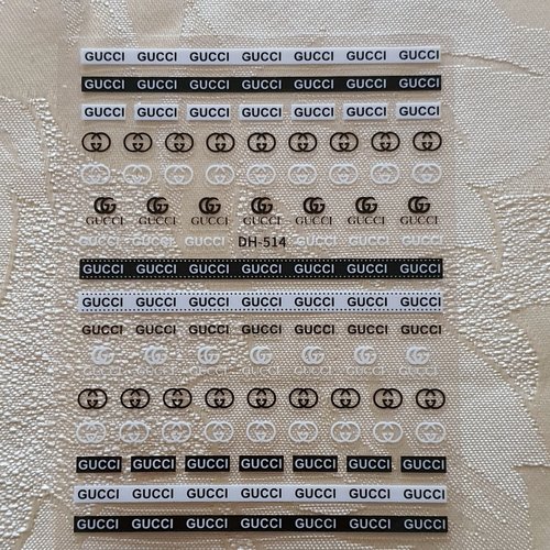 1 grande carte de stickers ongles nails art logos (495.7966)