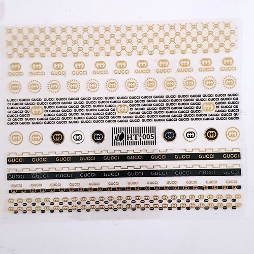 1 carte xxl de stickers 3d ongles nails art logos (496.5690)