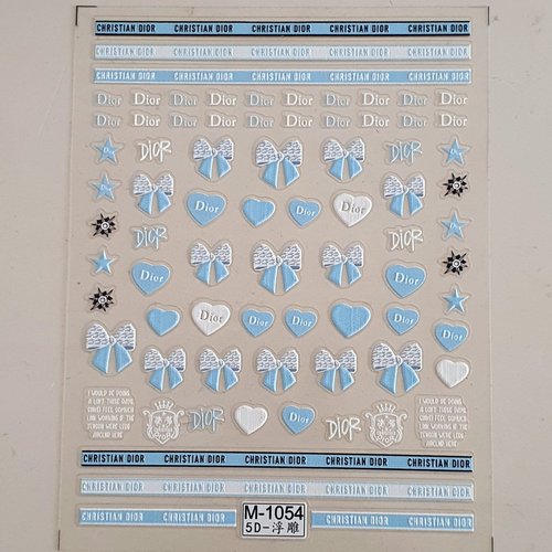 1 carte de stickers 5d ongles nails art logos (496.6085)
