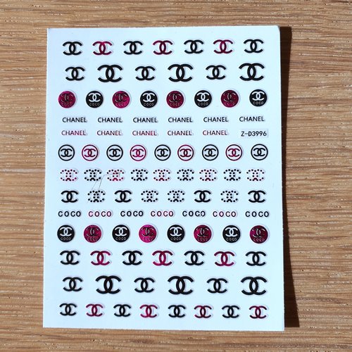 1 grande carte stickers ongles nails art logos (498.4891)