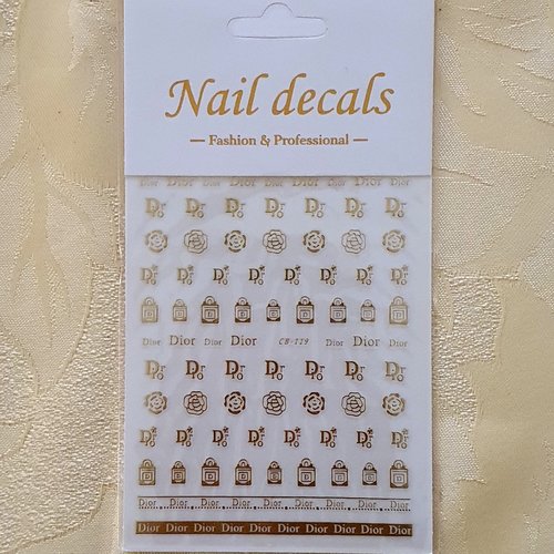 1 grande carte stickers ongles nails art logos (498.4897)
