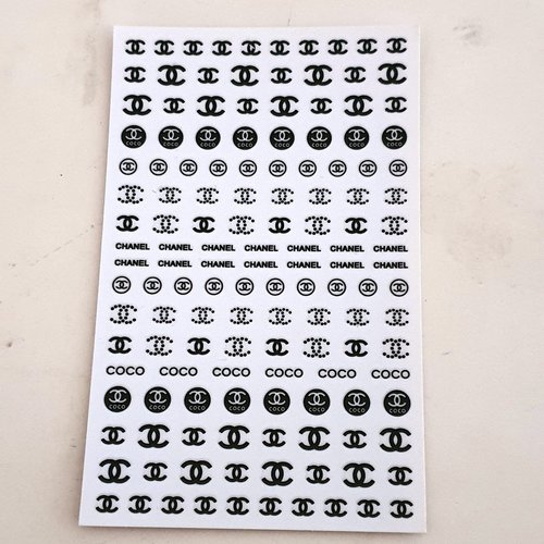 1 grande carte stickers ongles nails art logos (498.5266)