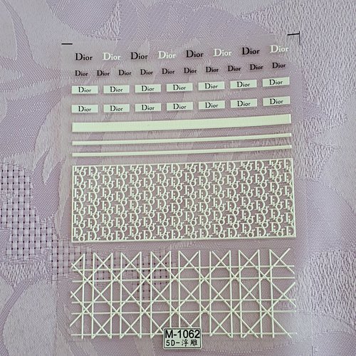 1 grande carte stickers 5d ongles nails art logos (499.1677)