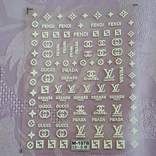 1 grande carte stickers 5d ongles nails art logos (4991679)
