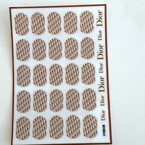 1 grande carte stickers ongles nails art logos (499.2160)