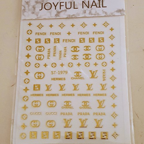 1 grande carte de stickers ongles nails art logos (499.6751)