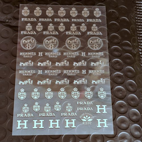 1 carte de stickers ongles nails art logos (499.9746)