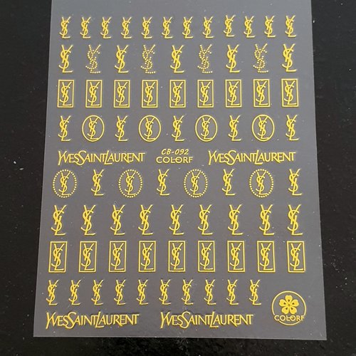 1 grande carte de stickers 3d ongles nails art logos (500.3924)
