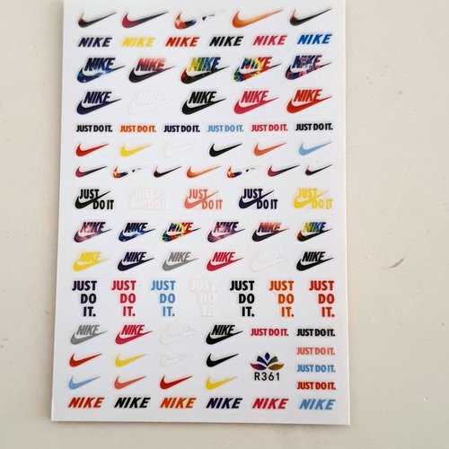 1 carte de stickers 3d ongles nails art logos (501.3464)