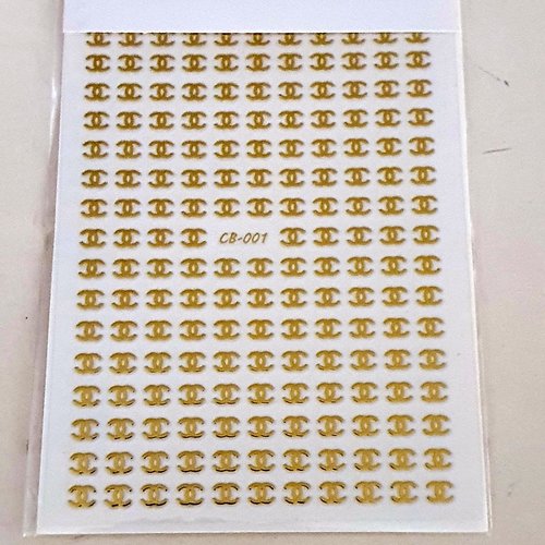1 grande carte de stickers 3d ongles nails art logos (502.4361)