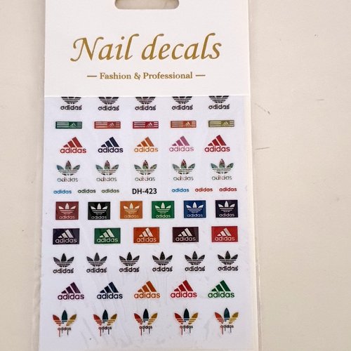 1 grande carte de stickers 3d ongles nails art logos (502.4569)