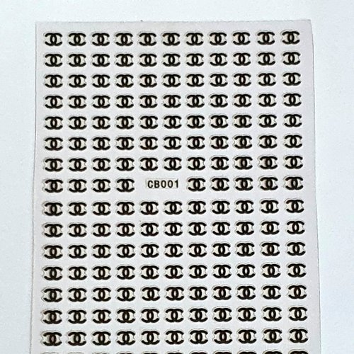 1 grande carte de stickers 3d ongles nails art logos (505.2269)