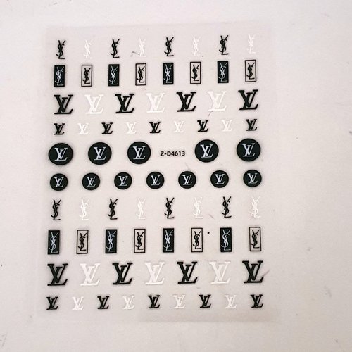 1 grande carte de stickers 3d ongles nails art logos (505.2782)