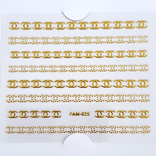 1 petite carte de stickers 3d ongles nails art logos