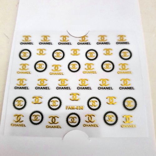 1 petite carte de stickers 3d ongles nails art logos (506.5660)
