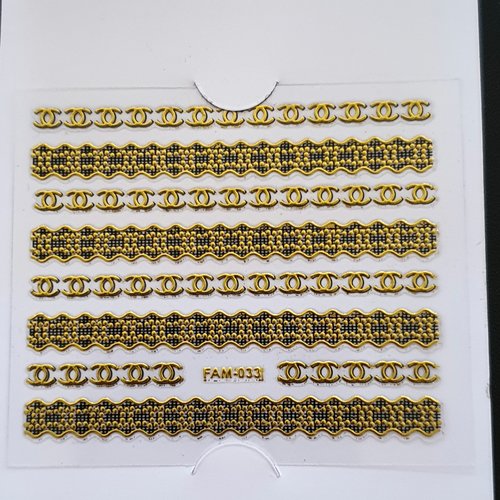 1 petite carte de stickers 3d ongles nails art logos (506.5670)