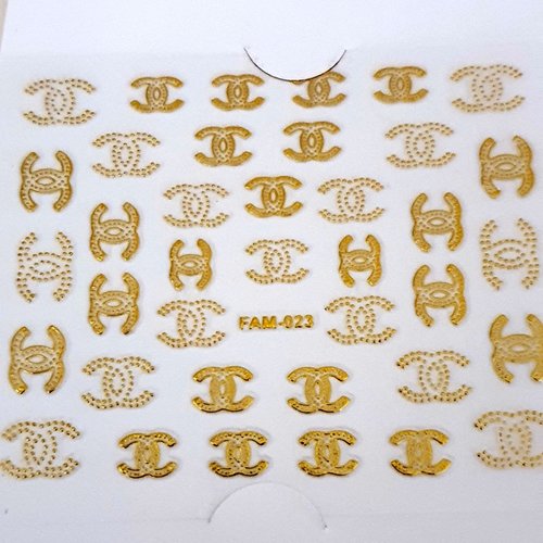 1 petite carte de stickers 3d ongles nails art logos (506.5678)