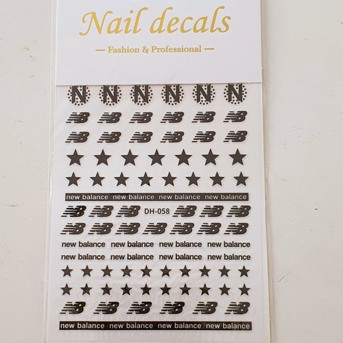 1 grande carte de stickers 3d ongles nails art logos (506.9461)