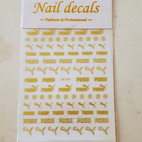 1 grande carte de stickers 3d ongles nails art logos (506.9464)