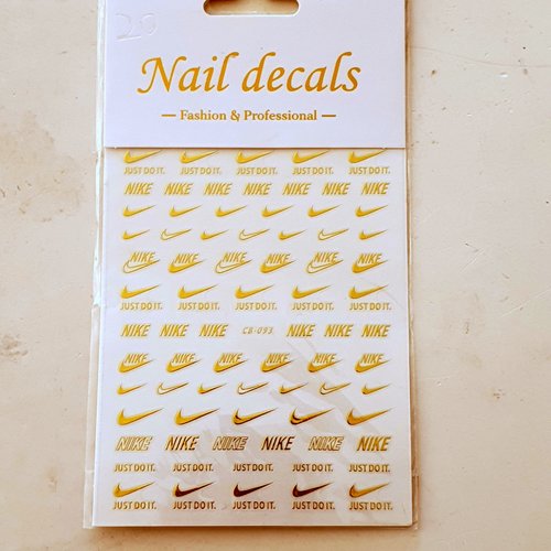 1 grande carte de stickers 3d ongles nails art logos (506.9465)