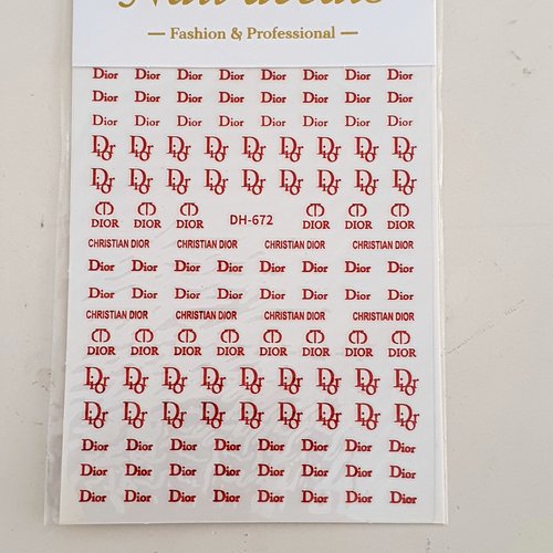 1 grande carte de stickers 3d ongles nails art logos (507.5834)