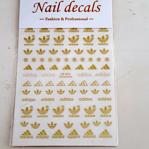 1 grande carte de stickers 3d ongles nails art logos (508.4787)