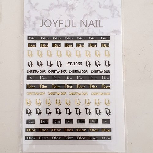 1 grande carte de stickers 3d ongles nails art logos (508.4799)